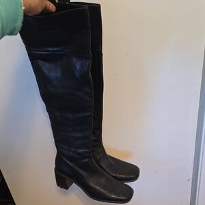 Franco Sarto Black Over the Knee Boots